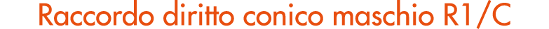 Raccordo diritto conico maschio R1/C